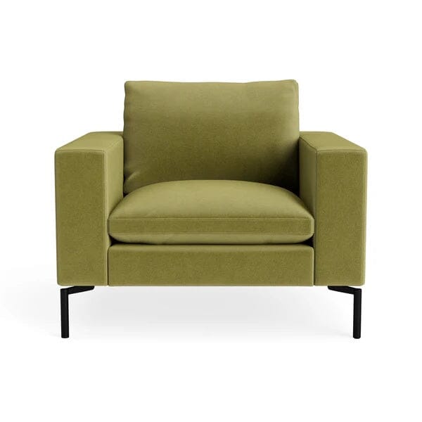 New Standard Lounge Chair lounge chair BluDot Loden Velvet - Black Legs 