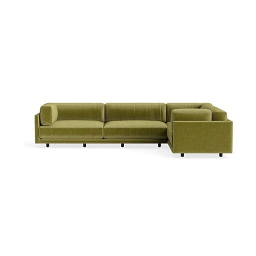 Sunday L Sectional Sofa sofa BluDot Loden Velvet Left 