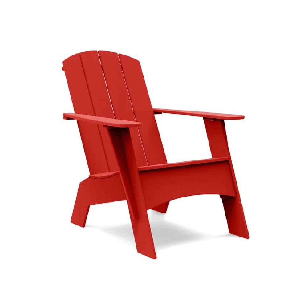 Adirondack Tall Curved Chair Chair Loll Designs Apple Red 