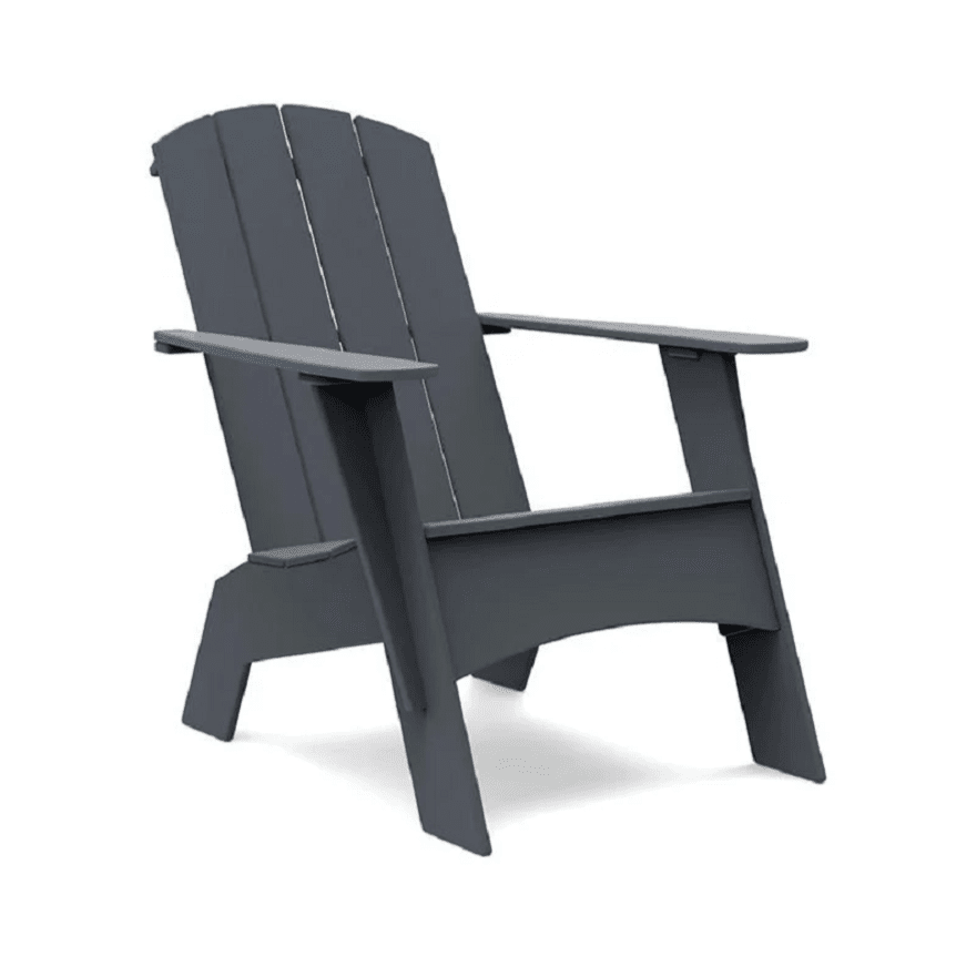 Adirondack Tall Curved Chair Chair Loll Designs Charcoal Grey 