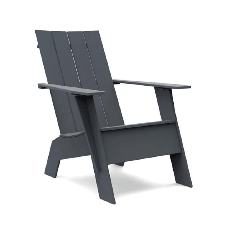 Adirondack Tall Flat Chair Chair Loll Designs Charcoal Grey 
