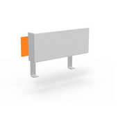 Platform One Accessory Arm Sofas Loll Designs Sunset Orange Cast Silver 