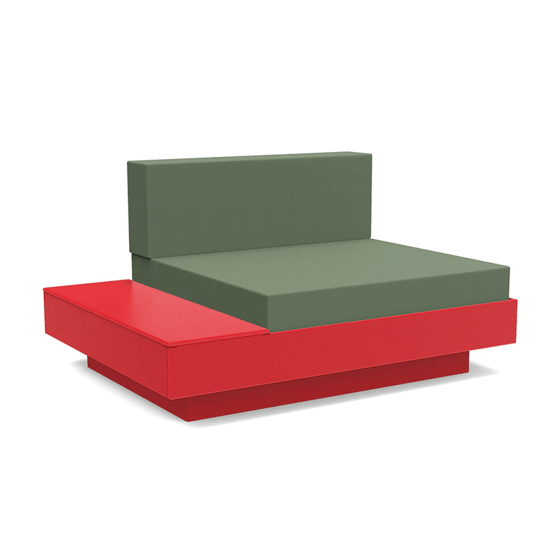Platform One Lounge Left/Right Table lounge chairs Loll Designs Apple Red Canvas Fern 
