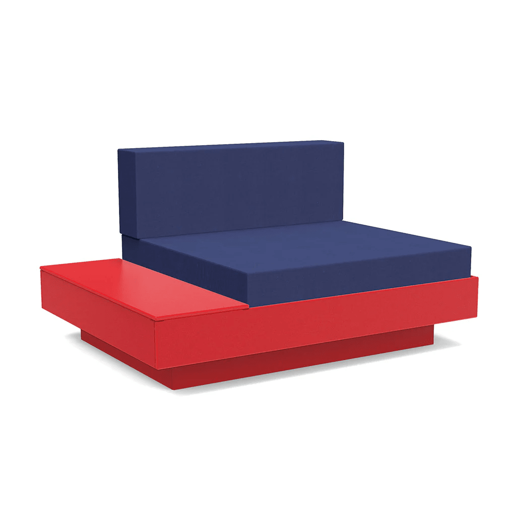 Platform One Lounge Left/Right Table lounge chairs Loll Designs Apple Red Canvas Navy 
