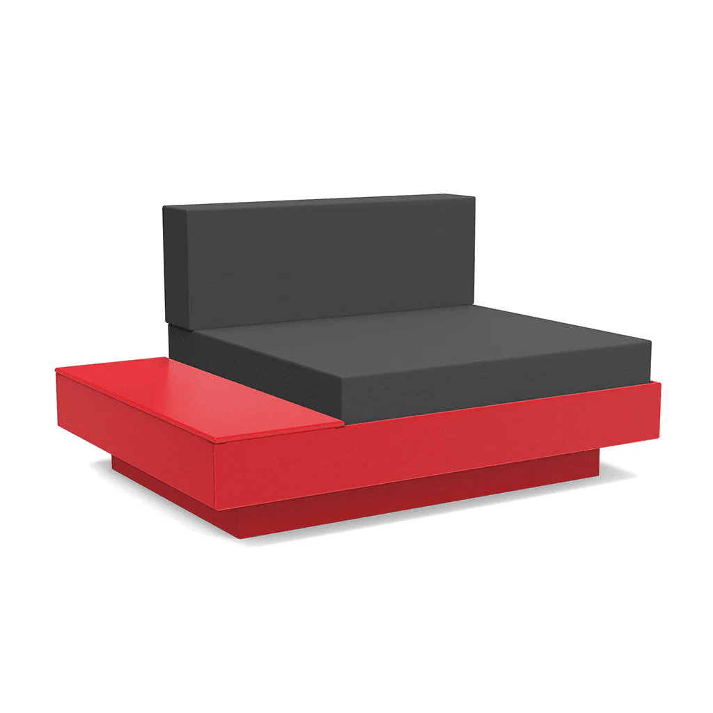 Platform One Lounge Left/Right Table lounge chairs Loll Designs Apple Red Cast Charcoal 