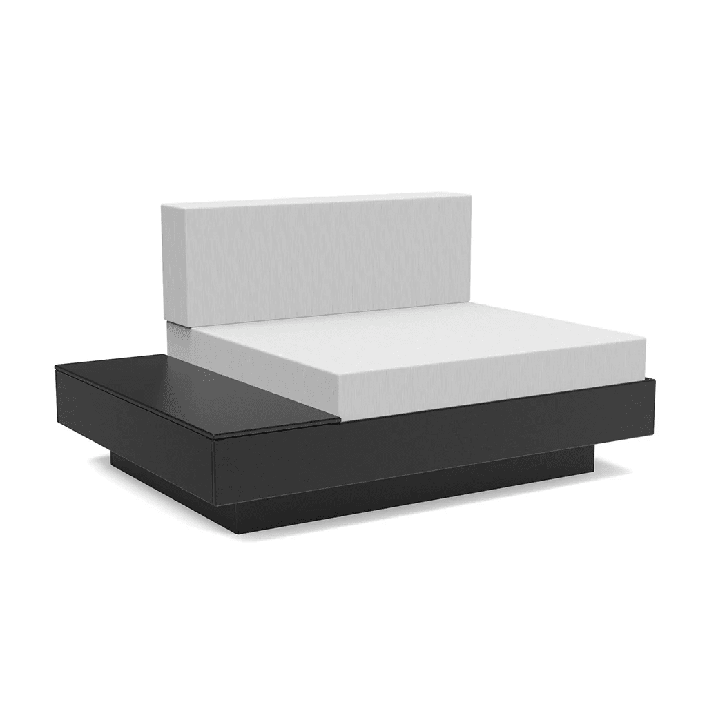 Platform One Lounge Left/Right Table lounge chairs Loll Designs Black Cast Silver 