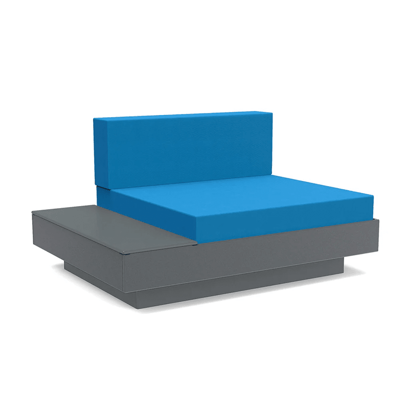 Platform One Lounge Left/Right Table lounge chairs Loll Designs Charcoal Grey Canvas Regatta 