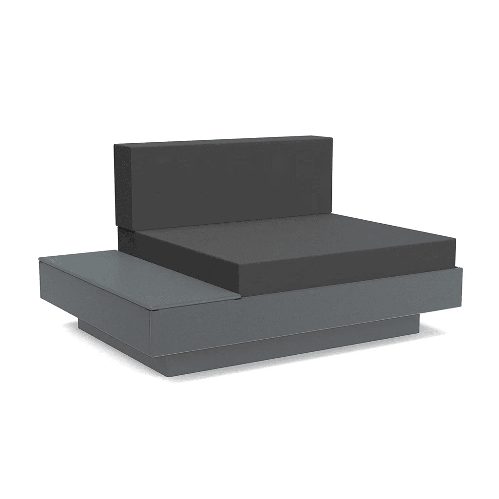 Platform One Lounge Left/Right Table lounge chairs Loll Designs Charcoal Grey Cast Charcoal 