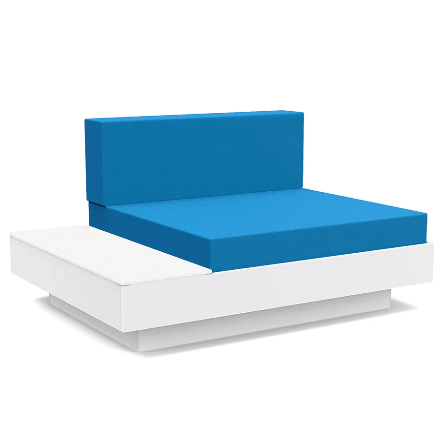 Platform One Lounge Left/Right Table lounge chairs Loll Designs Cloud White Canvas Regatta 