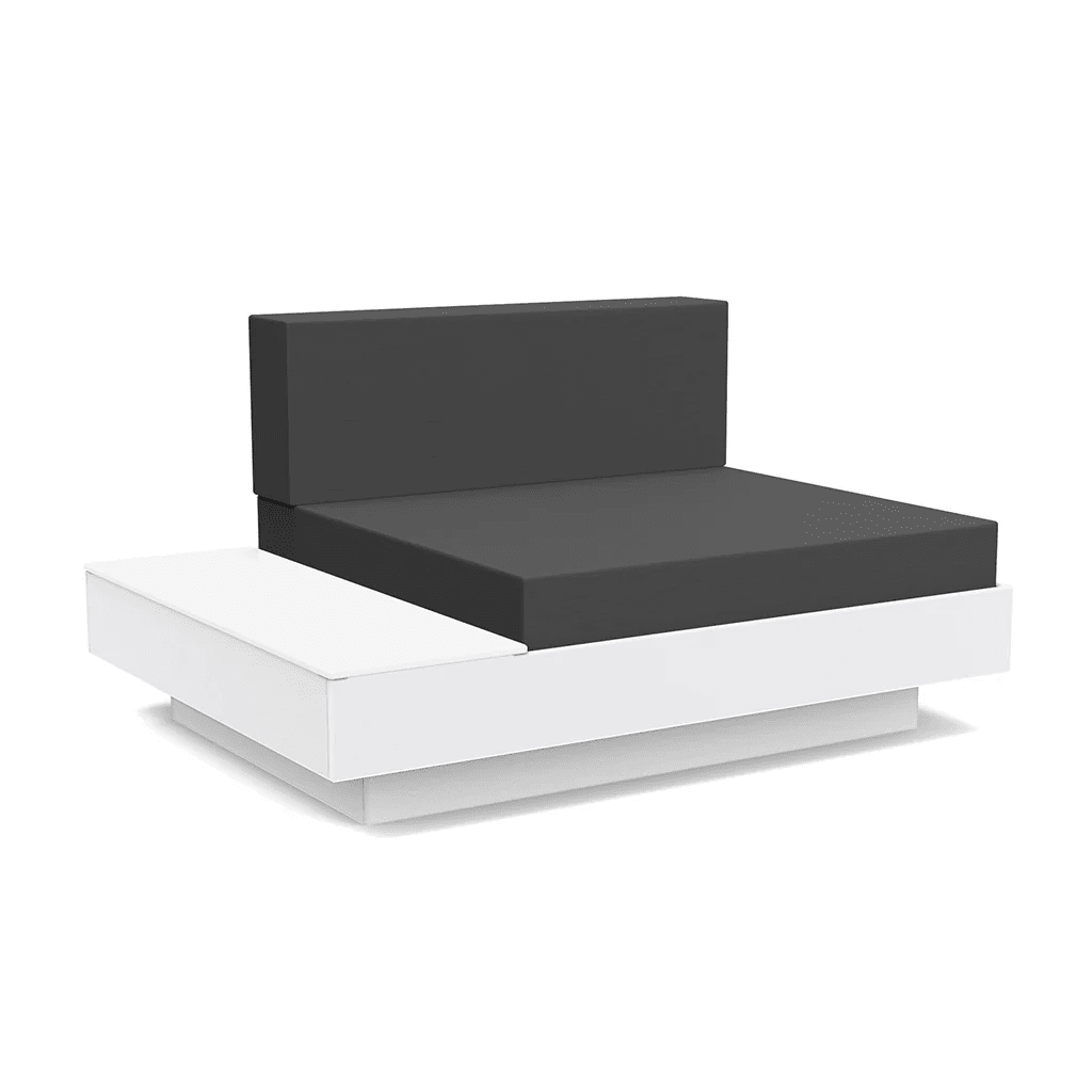 Platform One Lounge Left/Right Table lounge chairs Loll Designs Cloud White Cast Charcoal 