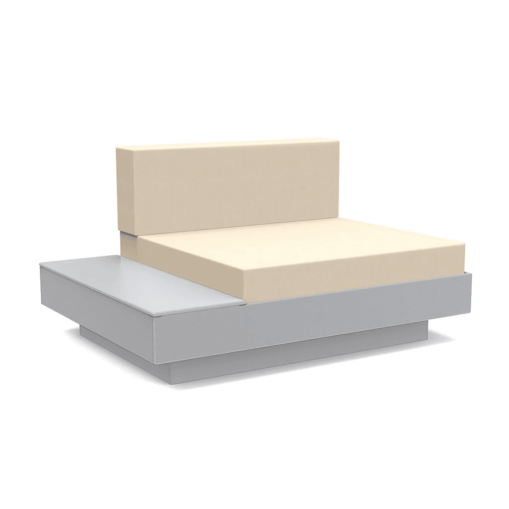 Platform One Lounge Left/Right Table lounge chairs Loll Designs Driftwood Canvas Flax 