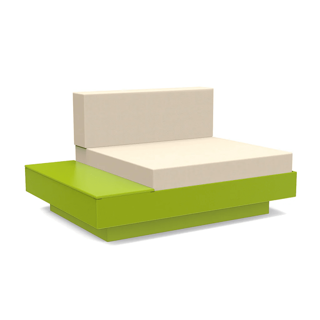 Platform One Lounge Left/Right Table lounge chairs Loll Designs Leaf Green Canvas Flax 