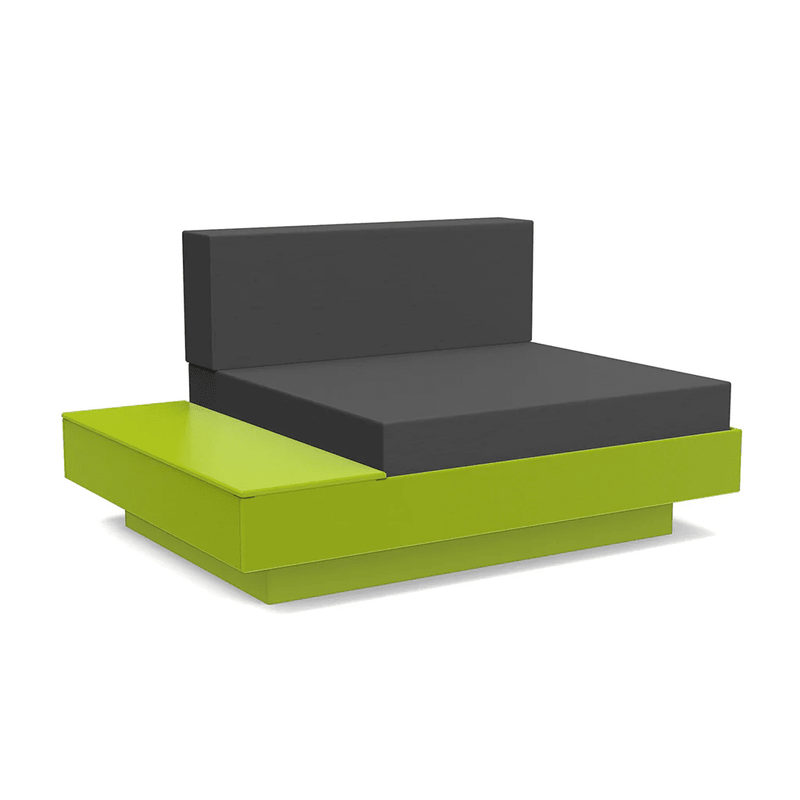 Platform One Lounge Left/Right Table lounge chairs Loll Designs Leaf Green Cast Charcoal 