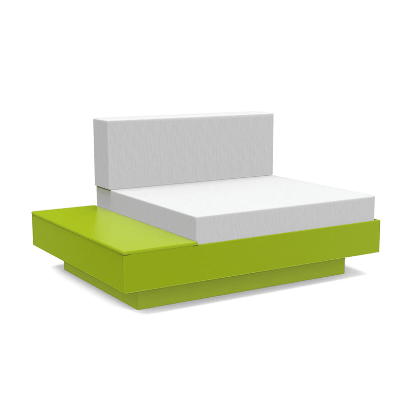 Platform One Lounge Left/Right Table lounge chairs Loll Designs Leaf Green Cast Silver 