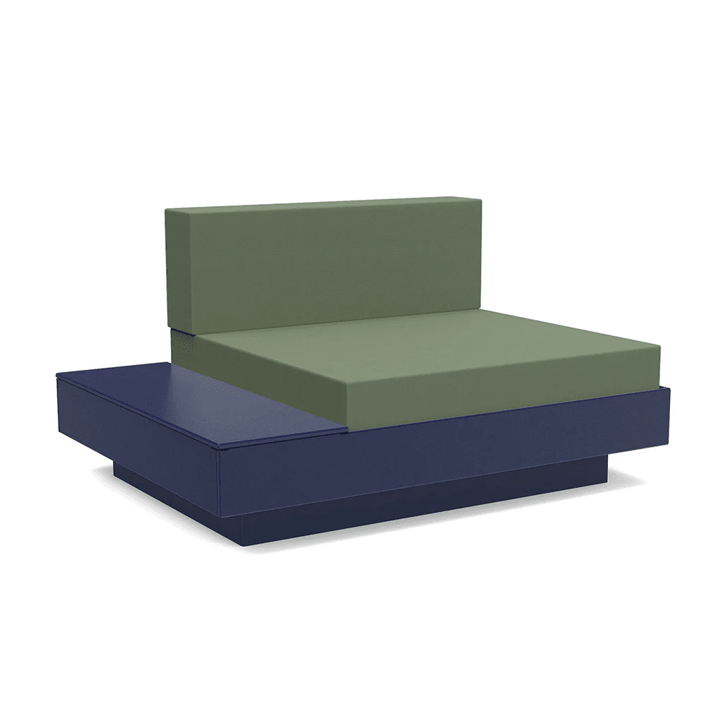 Platform One Lounge Left/Right Table lounge chairs Loll Designs Navy Blue Canvas Fern 