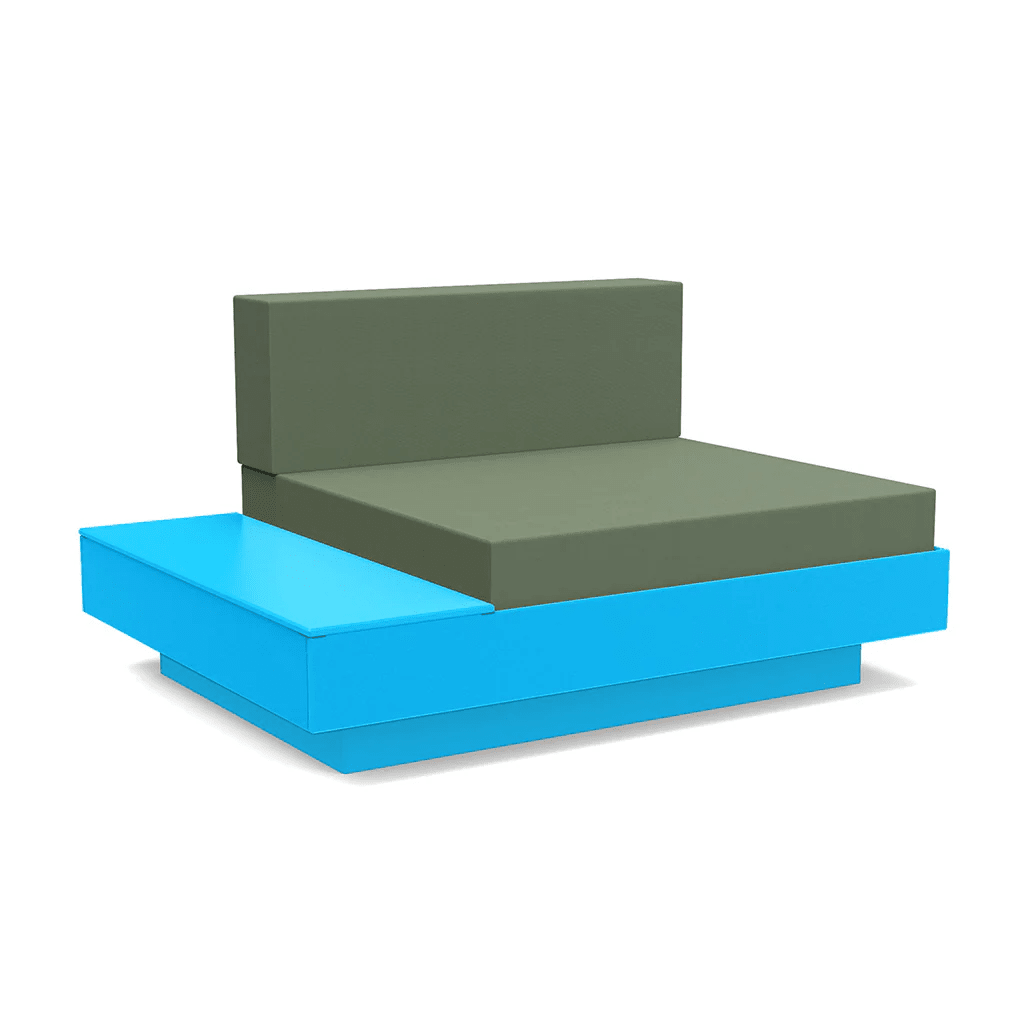 Platform One Lounge Left/Right Table lounge chairs Loll Designs Sky Blue Canvas Fern 