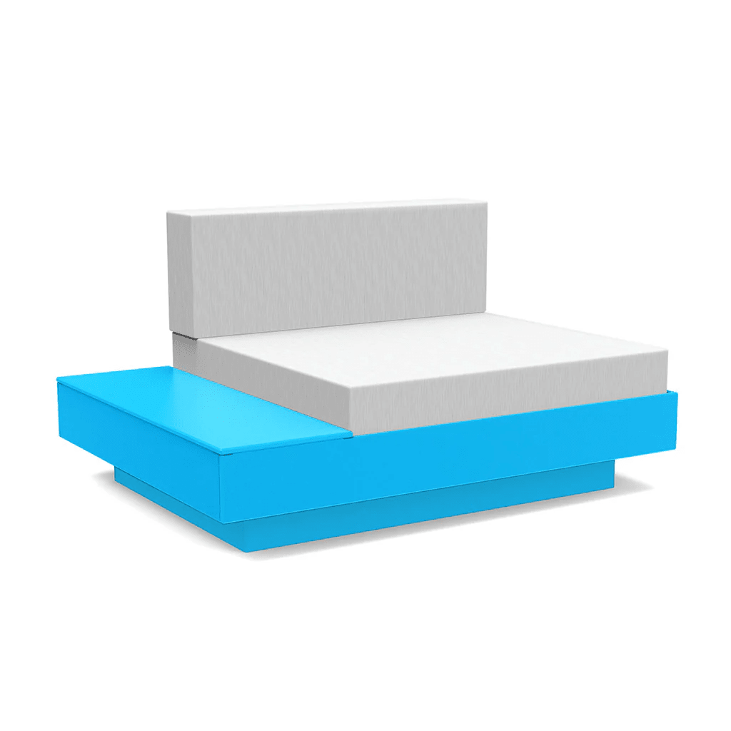 Platform One Lounge Left/Right Table lounge chairs Loll Designs Sky Blue Cast Silver 