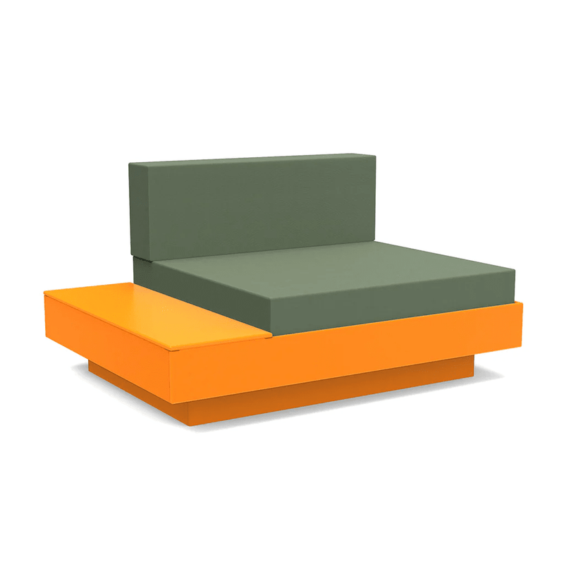 Platform One Lounge Left/Right Table lounge chairs Loll Designs Sunset Orange Canvas Fern 