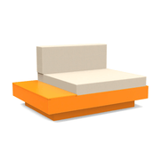 Platform One Lounge Left/Right Table lounge chairs Loll Designs Sunset Orange Canvas Flax 