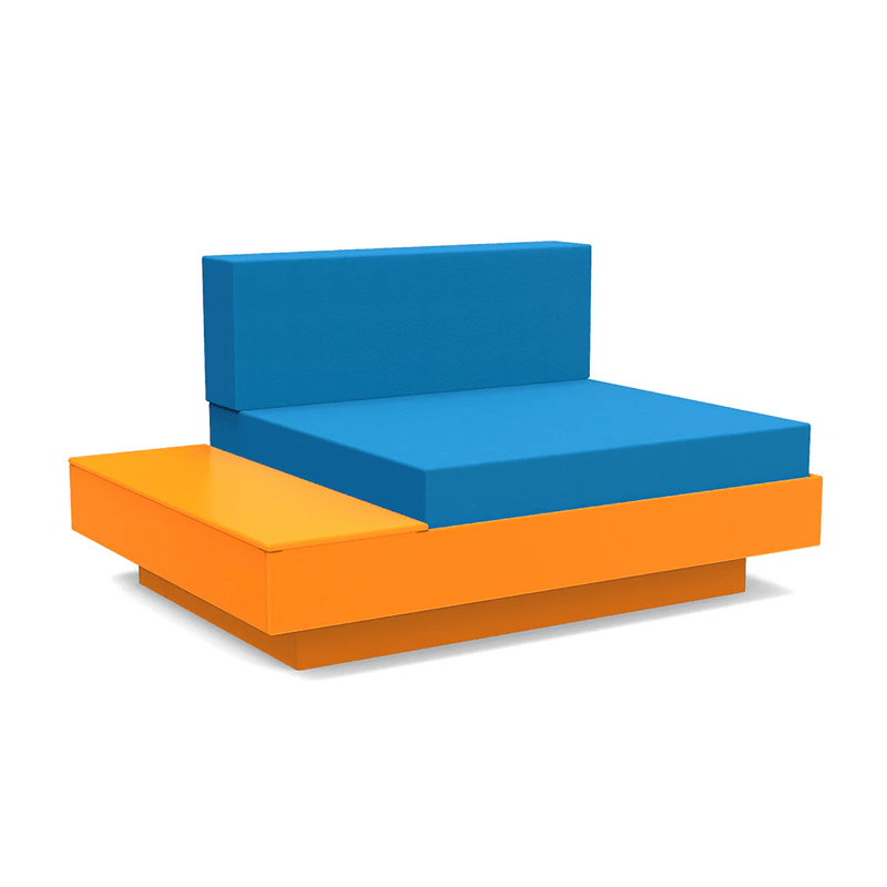 Platform One Lounge Left/Right Table lounge chairs Loll Designs Sunset Orange Canvas Regatta 