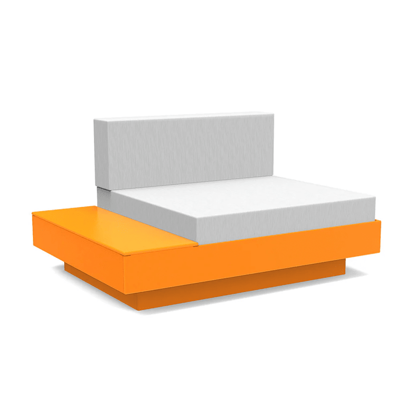 Platform One Lounge Left/Right Table lounge chairs Loll Designs Sunset Orange Cast Silver 