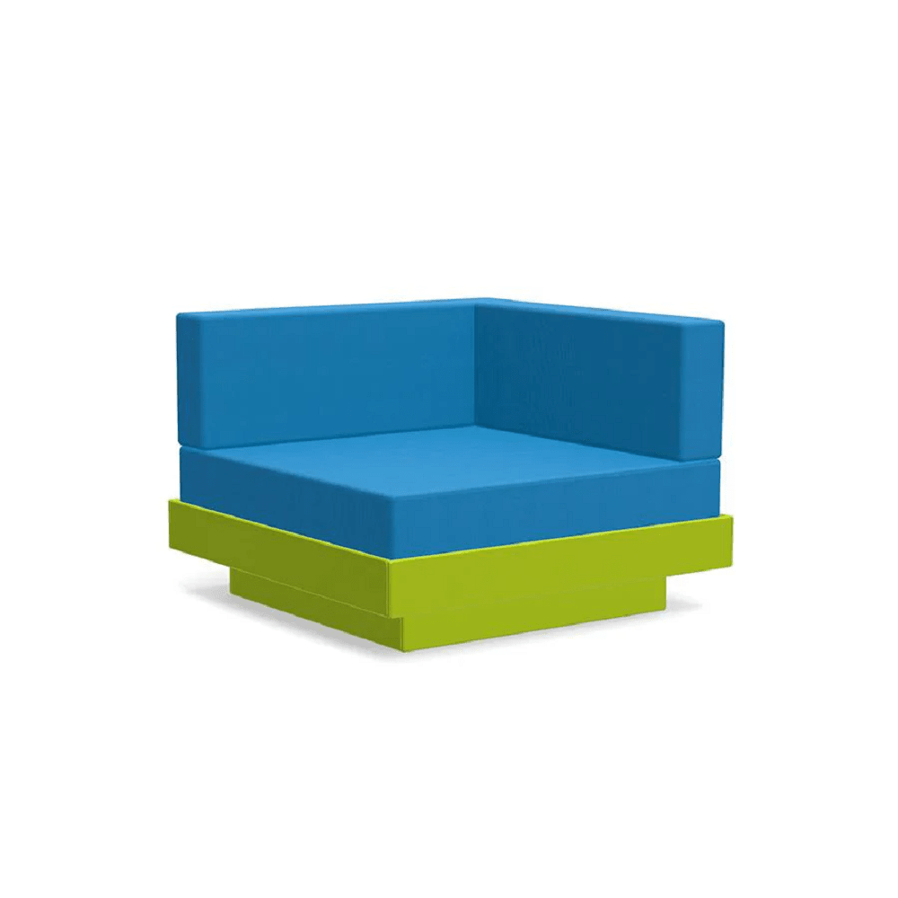 Platform One Sectional Corner Sofas Loll Designs Leaf Green Canvas Regatta 