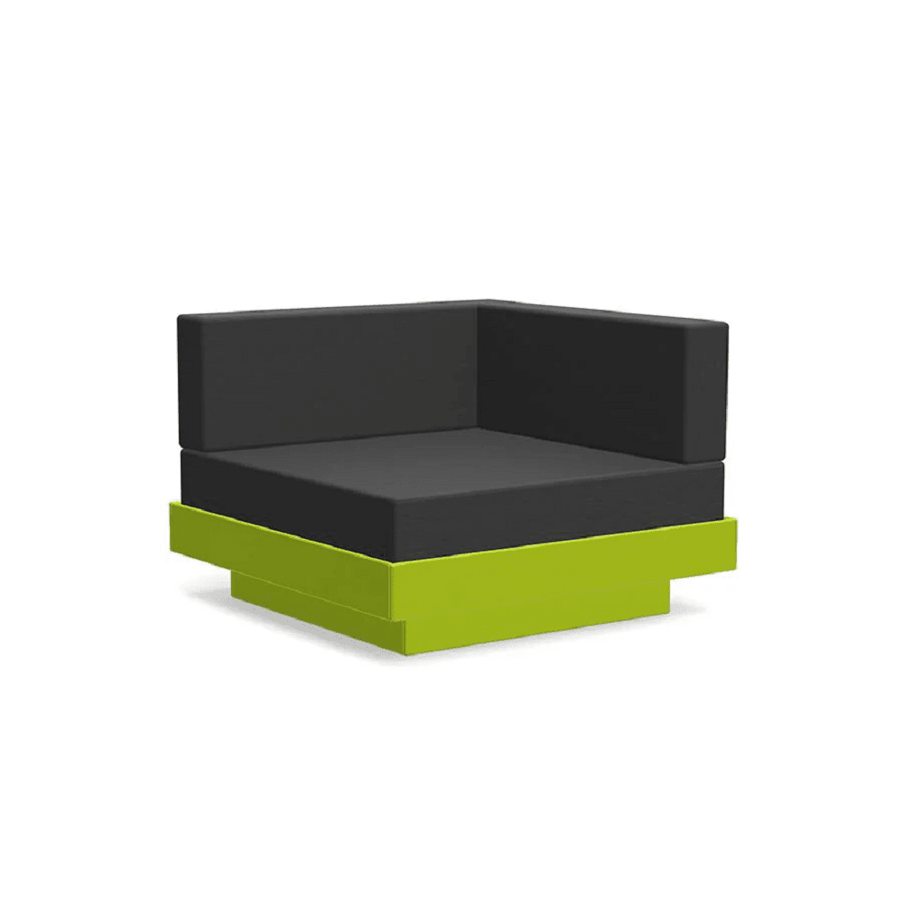 Platform One Sectional Corner Sofas Loll Designs Leaf Green Cast Charcoal 