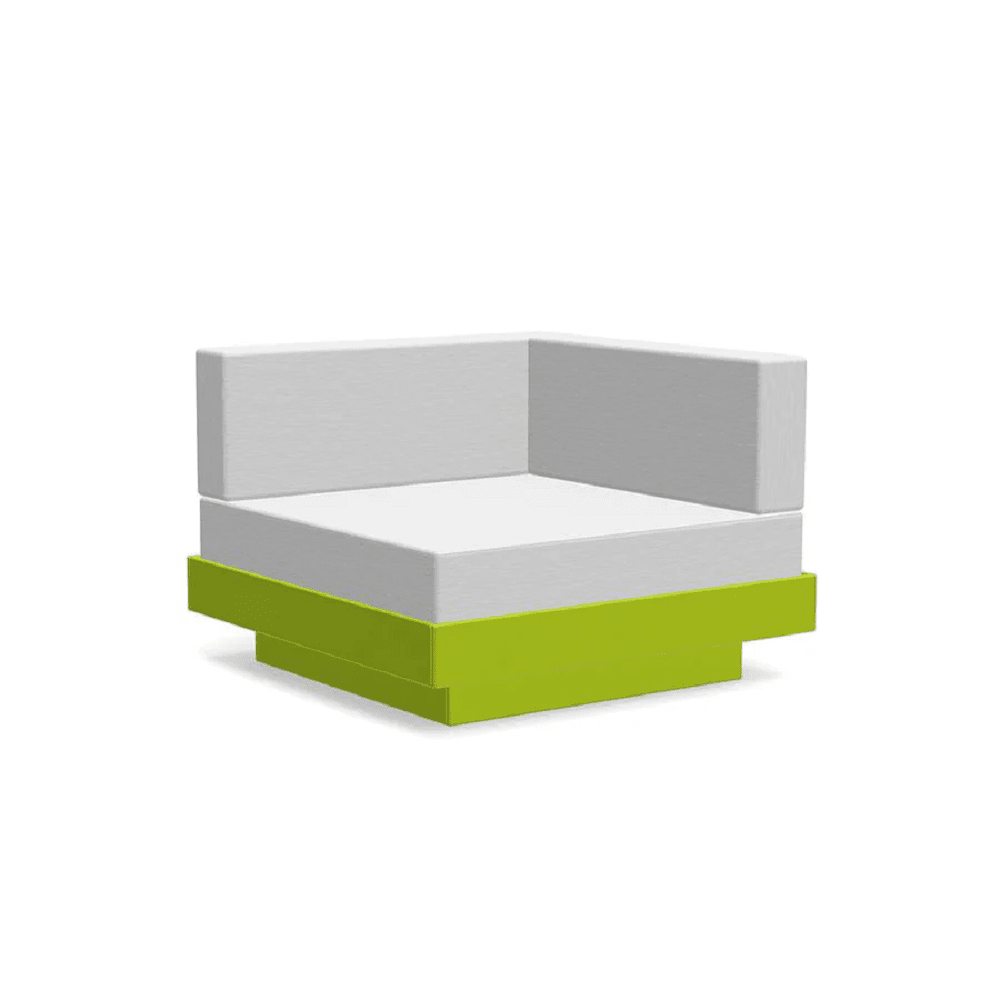 Platform One Sectional Corner Sofas Loll Designs Leaf Green Cast Silver 