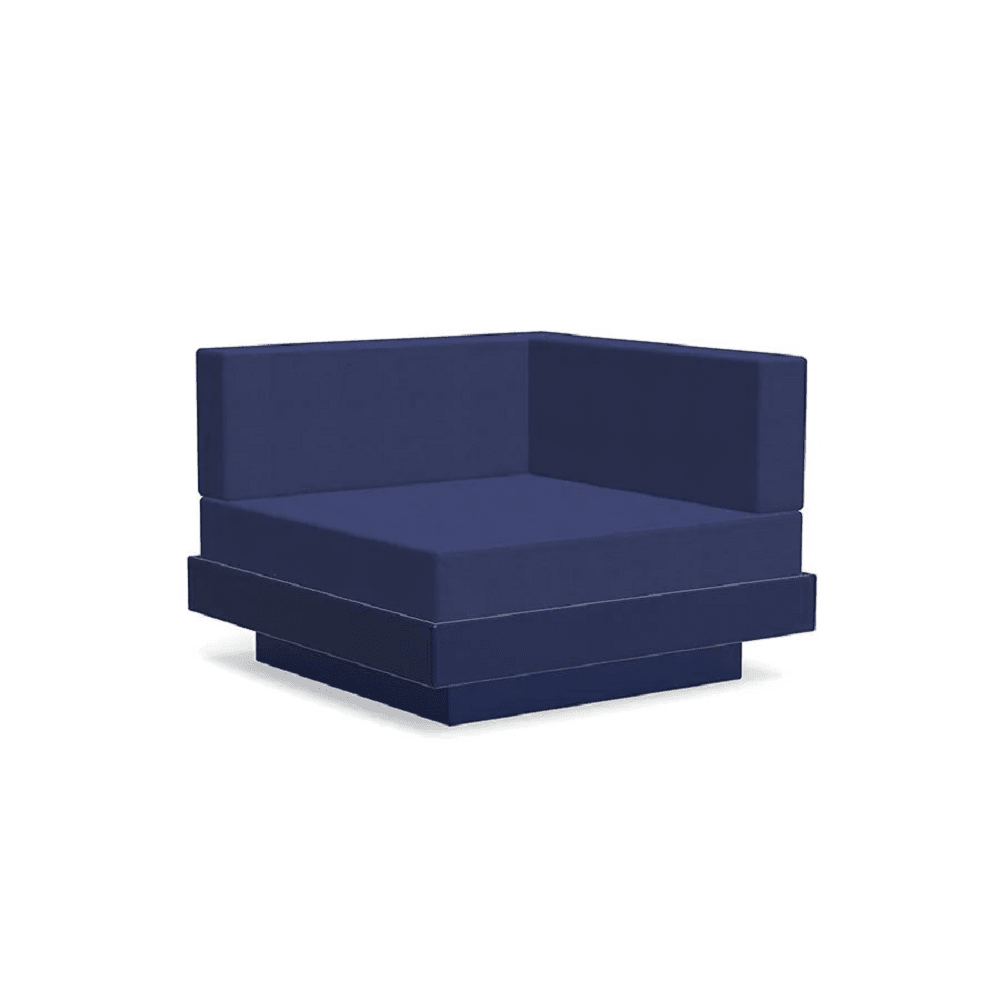 Platform One Sectional Corner Sofas Loll Designs Navy Blue Canvas Navy 