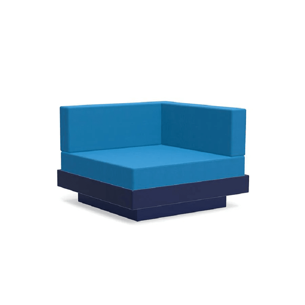 Platform One Sectional Corner Sofas Loll Designs Navy Blue Canvas Regatta 