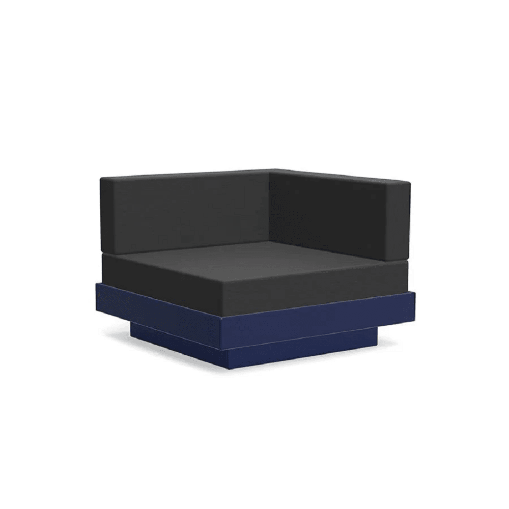 Platform One Sectional Corner Sofas Loll Designs Navy Blue Cast Charcoal 