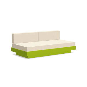 Platform One Sectional Sofa Sofas Loll Designs Leaf Green Canvas Flax 