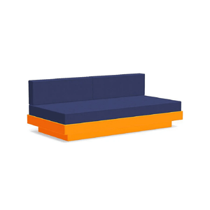 Platform One Sectional Sofa Sofas Loll Designs Sunset Orange Canvas Navy 