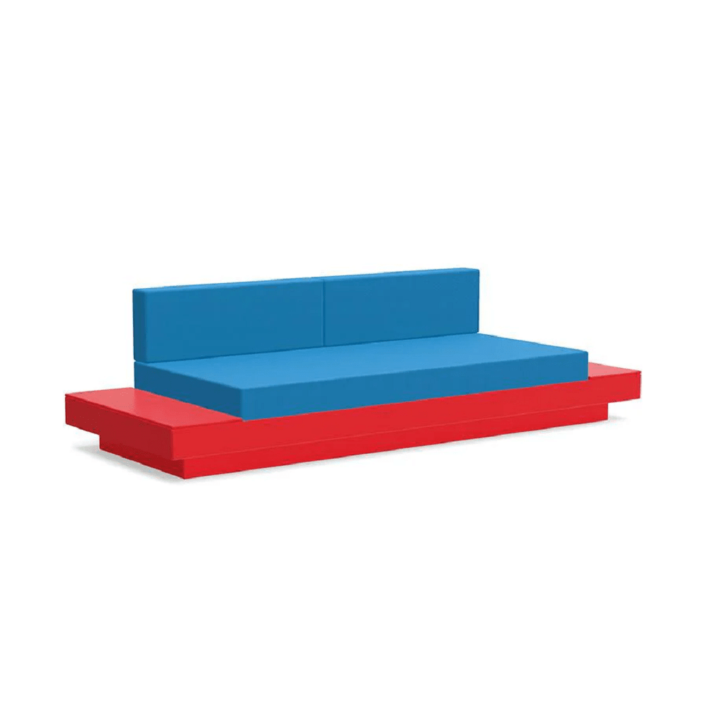 Platform One Sofa with Tables Sofas Loll Designs Apple Red Canvas Regatta 