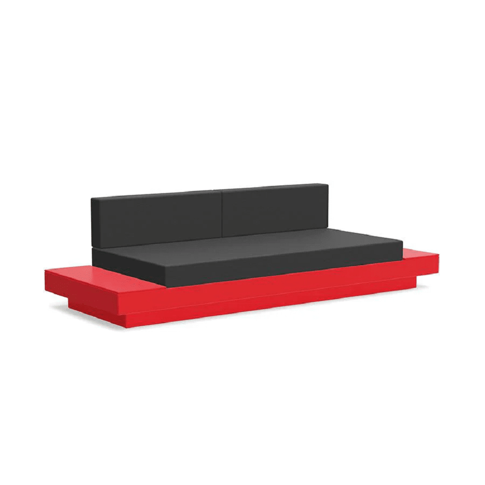 Platform One Sofa with Tables Sofas Loll Designs Apple Red Cast Charcoal 