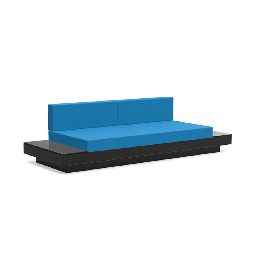 Platform One Sofa with Tables Sofas Loll Designs Black Canvas Regatta 