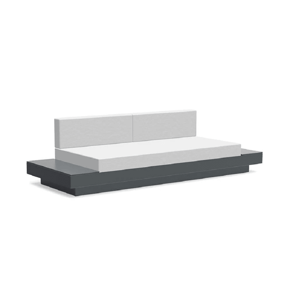 Platform One Sofa with Tables Sofas Loll Designs Charcoal Grey Cast Silver 