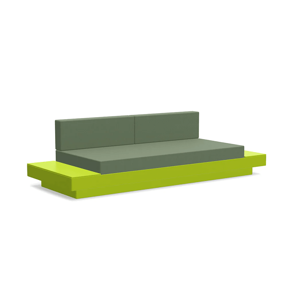 Platform One Sofa with Tables Sofas Loll Designs Leaf Green Canvas Fern 