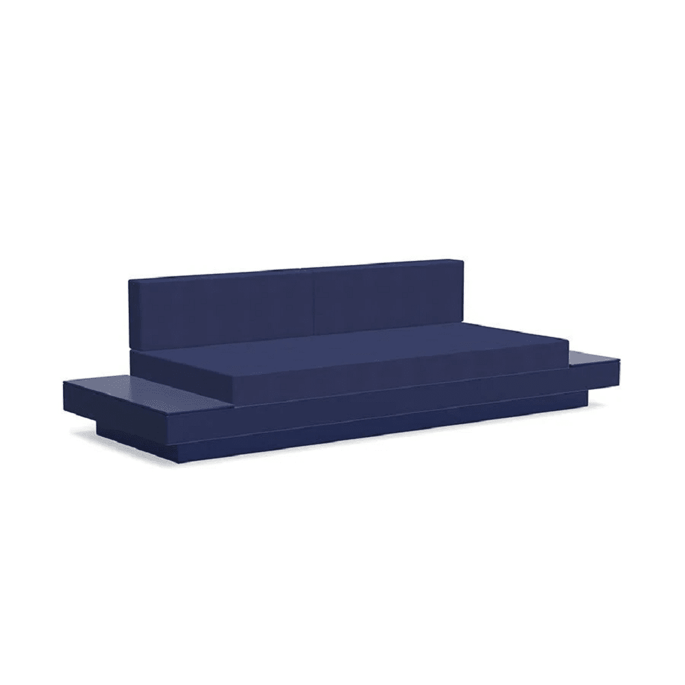 Platform One Sofa with Tables Sofas Loll Designs Navy Blue Canvas Navy 