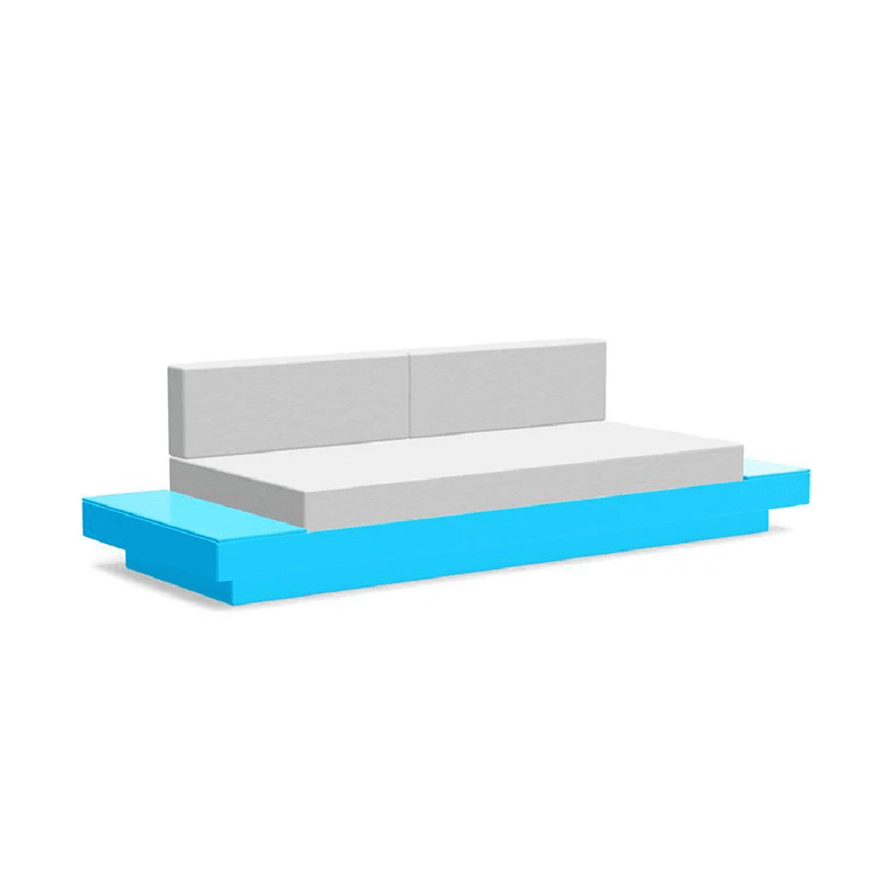 Platform One Sofa with Tables Sofas Loll Designs Sky Blue Cast Silver 