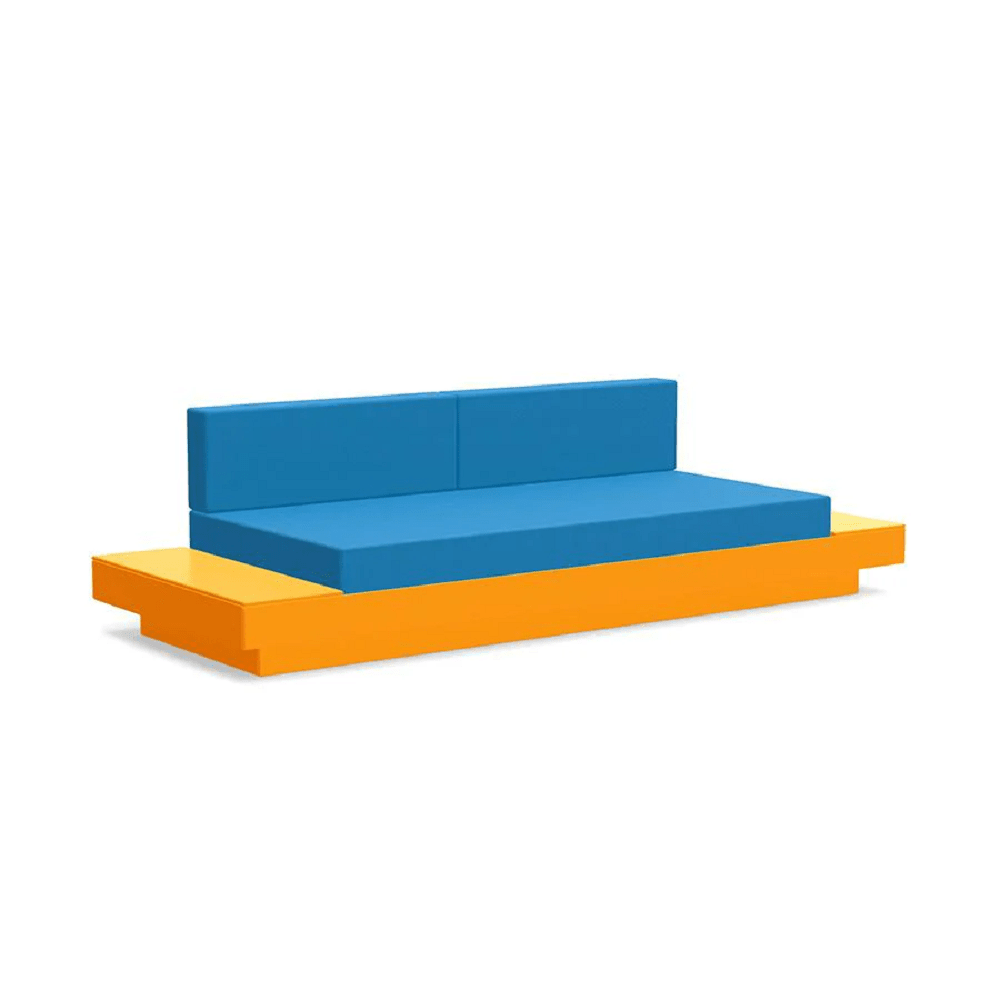 Platform One Sofa with Tables Sofas Loll Designs Sunset Orange Canvas Regatta 