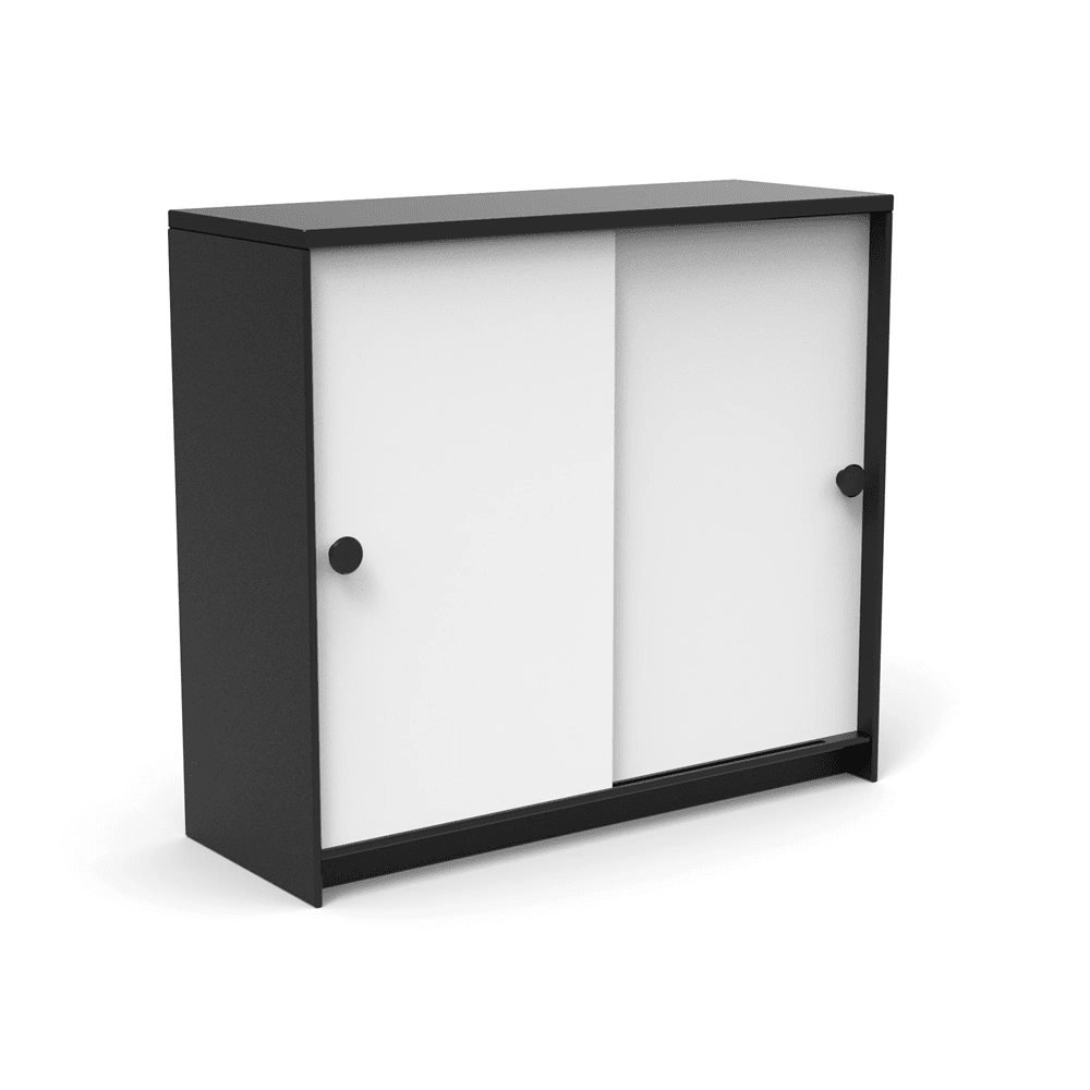 Slider Cabinet storage Loll Designs Black Cloud White 