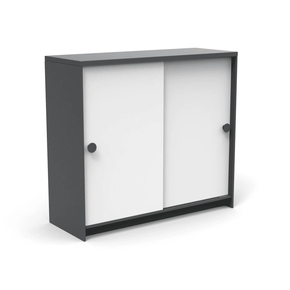 Slider Cabinet storage Loll Designs Charcoal Grey Cloud White 