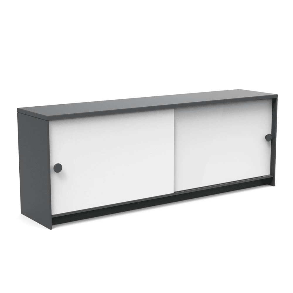 Slider Console Console Table Loll Designs Charcoal Grey Cloud White 