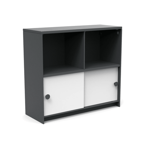 Slider Cubby Cabinet storage Loll Designs Charcoal Grey Cloud White 