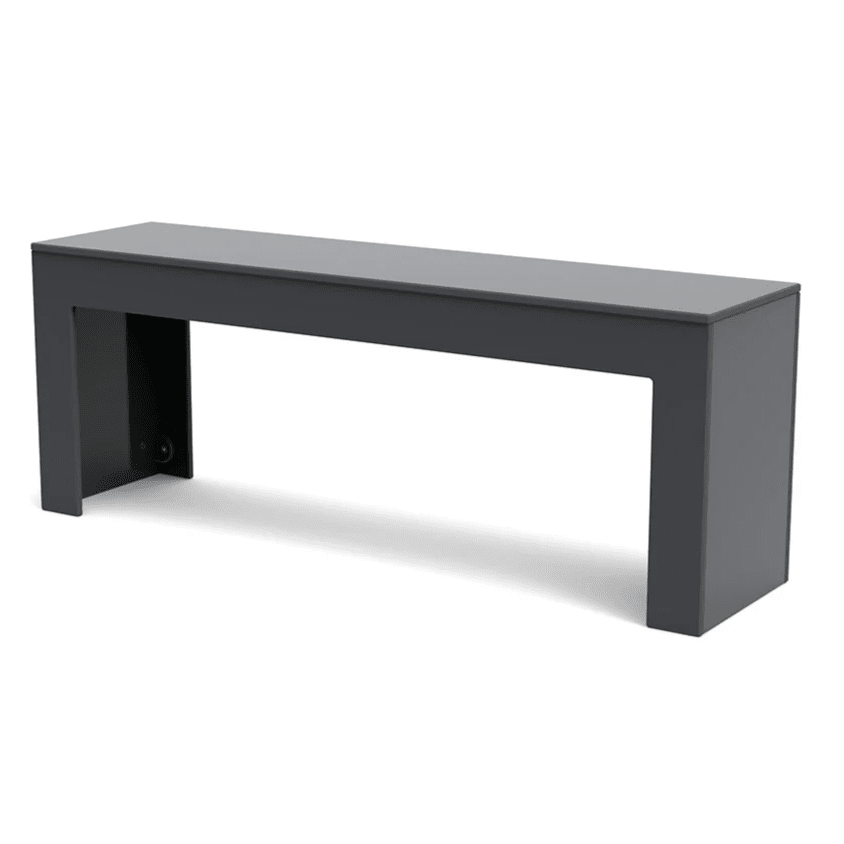 Tessellate Bench Benches Loll Designs Charcoal Grey Straight 