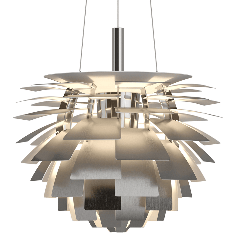 PH Artichoke Pendant hanging lamps Louis Poulsen Brushed Stainless Steel 