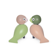 Kay Bojesen Lovebirds, Painted Beech (Light Green/Rose), view 2