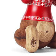 Kay Bojesen Monkey with Christmas Sweater, Teak/Limba, Small, view 5
