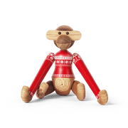 Kay Bojesen Monkey with Christmas Sweater, Teak/Limba, Small, view 6